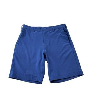 Mizzen + Main Blue Helmsman Blue Flat Front Performance Men's Short Size 30